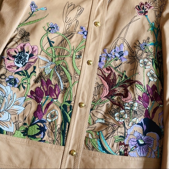 NWT Authentic Gucci Embroidered Leather Jacket - Picture 3 of 8